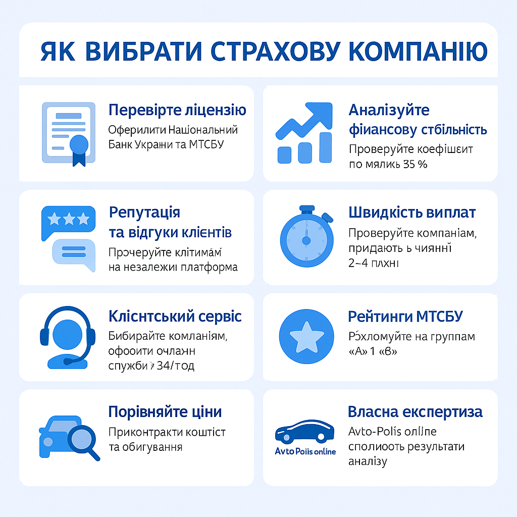 як вибрати страхову компанію